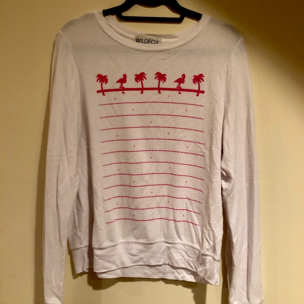 White Wildfox Longsleeve Sweatshirt